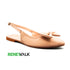 Beige Bow Slingback Mule For Women 2357