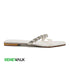White Fancy Flat Sandal For Women 2388