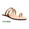 Pink Toe Loop Flat Sandal For Women 2333