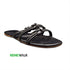 Black Twin Straps Knotted Flat Sandal For Women 2329