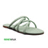 Light Green Multi Cross Strap Flat Sandal For Women 2328