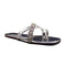Grey Party wear Cross Strap Flat Sandal For Women 2359