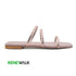 Transparent Peach 3 Straps 2395 Flat For Womens