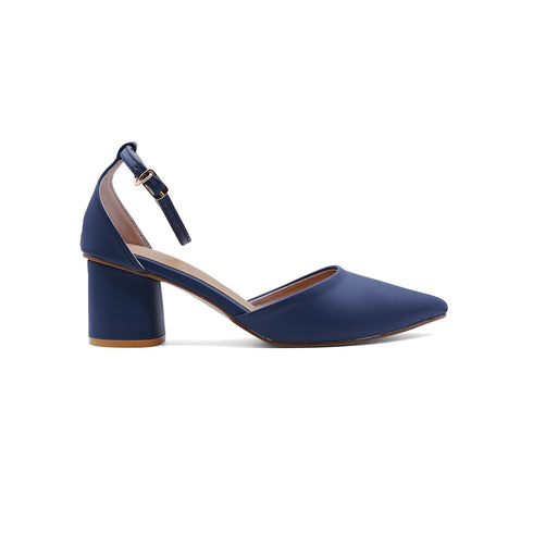 Bronze Casual Ankle Strap Block Heel Mule For Women 4514