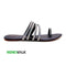 Stylish Black Toe-Ring Fancy Flat Sandal For Women 2376