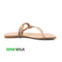 Braided Strap Beige Flat Sandal For Women 2362