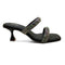 Black Crystal Double-Strap Heel 4534 Sandal For Women