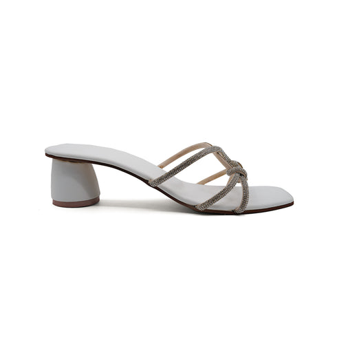 Golden White Sandal 4524 For Womens