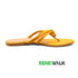 Yellow Knotted Double Strap Flat Sandal For Women 2366