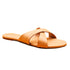Beige Double Strap Flat Sandal For Women 2320