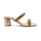 Gold Crystal Block Heel 4527 Sandal For Women