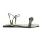 Grey Crystal Knotted Strap Flat Sandal 2343 For Women