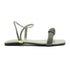 Grey Crystal Knotted Strap Flat Sandal 2343 For Women