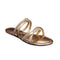 Rose Gold Party Wear Flat Sandal For Women 2322
