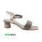 Grey Fancy Ankle Strap Block Heel 4535 | Sandals for Women