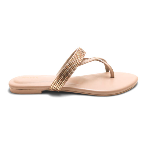 Crystal Cross Flat Sandal 2344 For Women