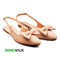 Beige Bow Slingback Mule For Women 2357