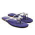 Blue Crystal Knotted Flat Sandal For Women 2316