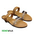 Beige Double Strap Open-Toe Flat Sandal For Women 2324