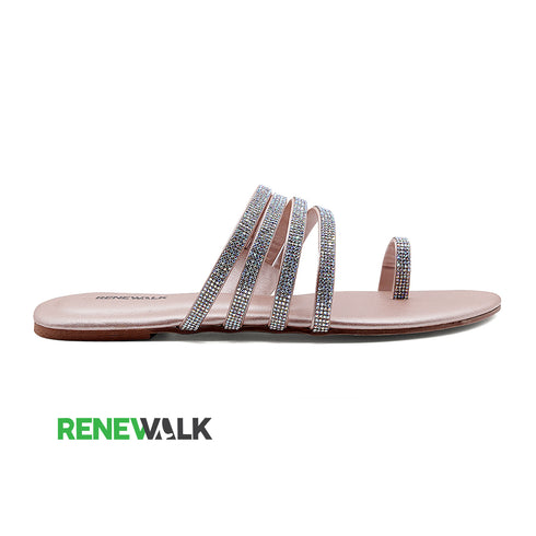 Stylish Black Toe-Ring Fancy Flat Sandal For Women 2376