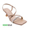 Fancy Beige Heels For Womens 4532 Sandal
