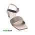 Grey Fancy Ankle Strap Block Heel 4535 | Sandals for Women