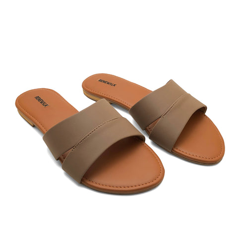 Brown Casual Flat Slipper 23112 For Women