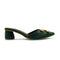 Green Block Heel Mule For Women 4529