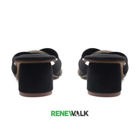 Elegant Black Stylish Renewalk 4520 Sandal