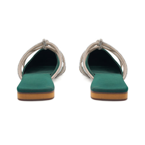 Green Elegant Mules For Womens 2386