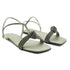 Grey Crystal Knotted Strap Flat Sandal 2343 For Women