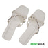 White Fancy Flat Sandal For Women 2388