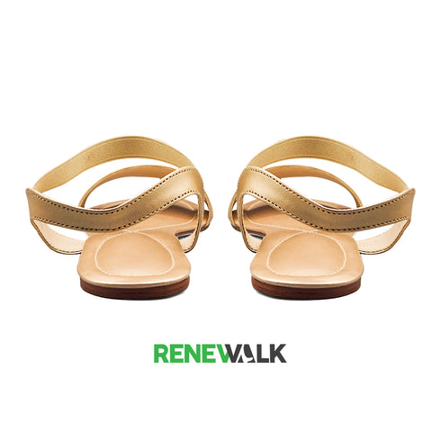 Rose Gold Slingback Flat Sandal For Women 2358