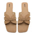 Beige Casual Flat Slipper 23114 For Women