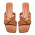 Brown Buckle Flat Sandal 2367 For Women