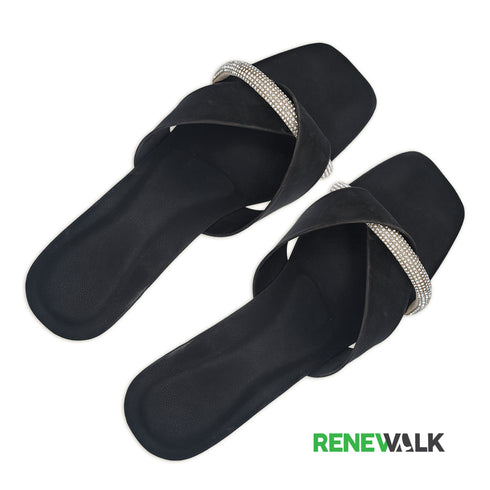 Elegant Black Stylish Renewalk 4520 Sandal