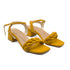 Gold Casual Ankle Strap Low Heel Sandals For Women 4511