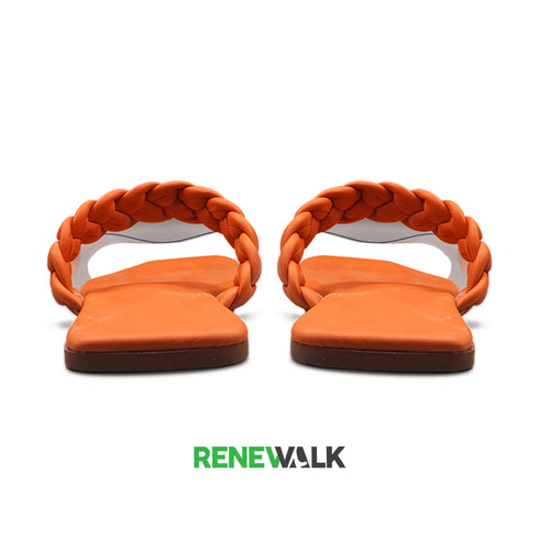 Brown Transparent Strap Flat Sandal For Women 2365