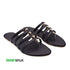 Black Casual Multi Stripe Flat For Womens 2382
