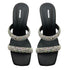 Black Crystal Double-Strap Heel 4534 Sandal For Women