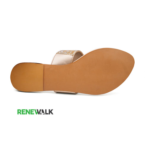 Golden Mesh Flat 23105 For Women