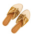 Gold Metal Buckle Flat Sandal For Women 2311