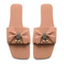 Pink Bow Charm Flat Slipper 23116 For Women