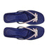 Blue Crystal Knotted Flat Sandal For Women 2316