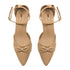 Beige Bow Ankle Strap Mule 4517 Sandal For Women