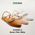 Brown, Pink, White Party Wear Flat Mules For Women 2368