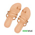 Pink Toe Loop Flat Sandal For Women 2333