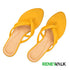 Yellow Knotted Double Strap Flat Sandal For Women 2366