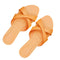 Beige Double Strap Flat Sandal For Women 2320