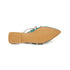 Green Elegant Mules For Womens 2386